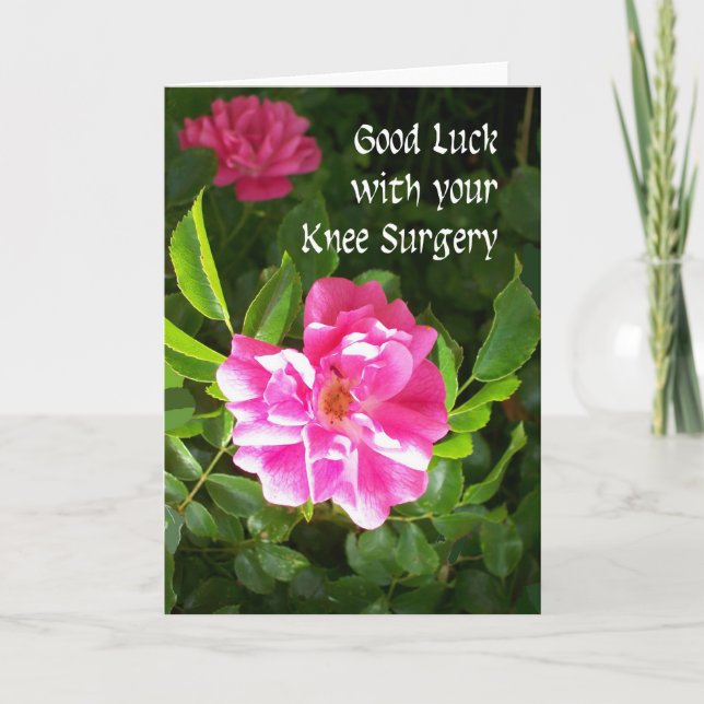 Knee Surgery Lycka till Card Kort (Framsida)
