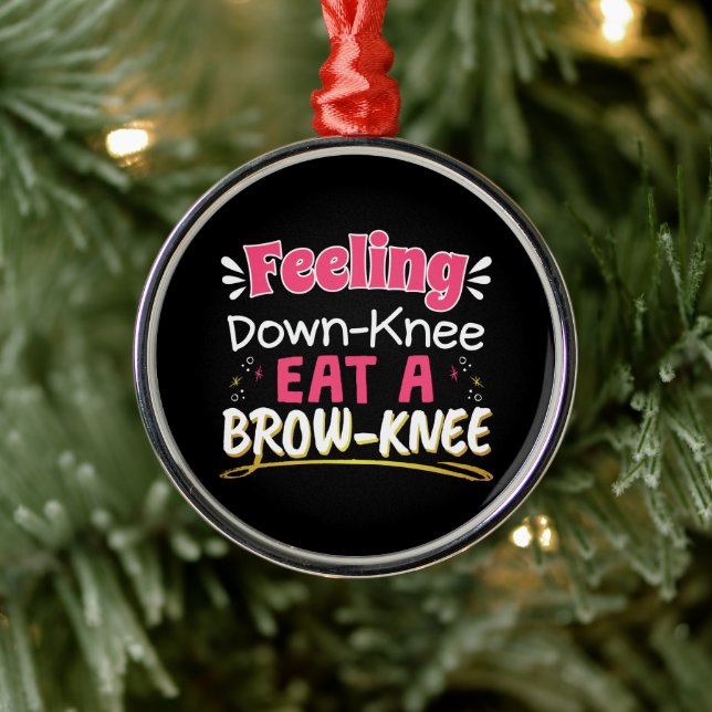 Knee Surgery Positivity Pun - Cute Brownie Julgransprydnad Metall (Träd)