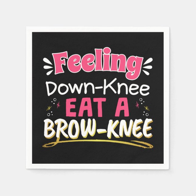Knee Surgery Positivity Pun - Cute Brownie Pappersservett (Framsidan)