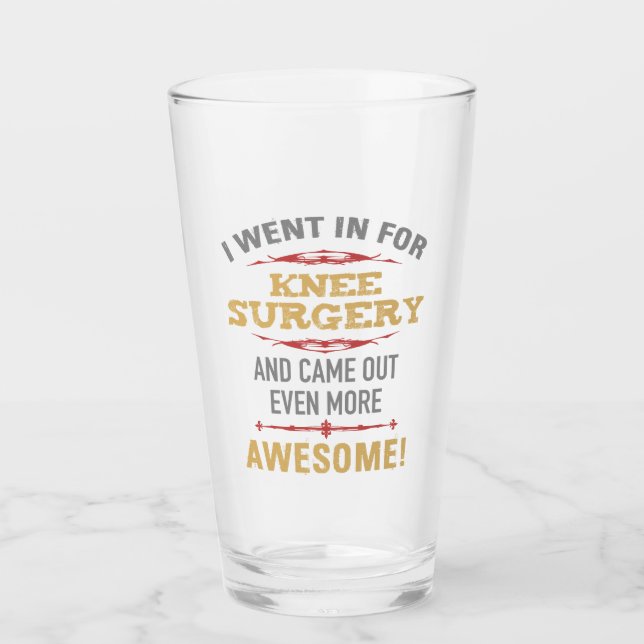 Knee Surgery Recovery Humor Glaskopp (Framsida)