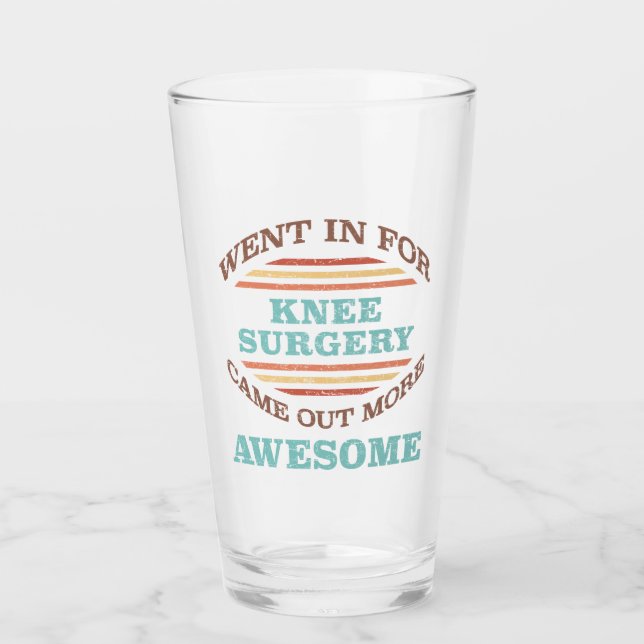Knee Surgery Recovery Humor Glaskopp (Framsida)