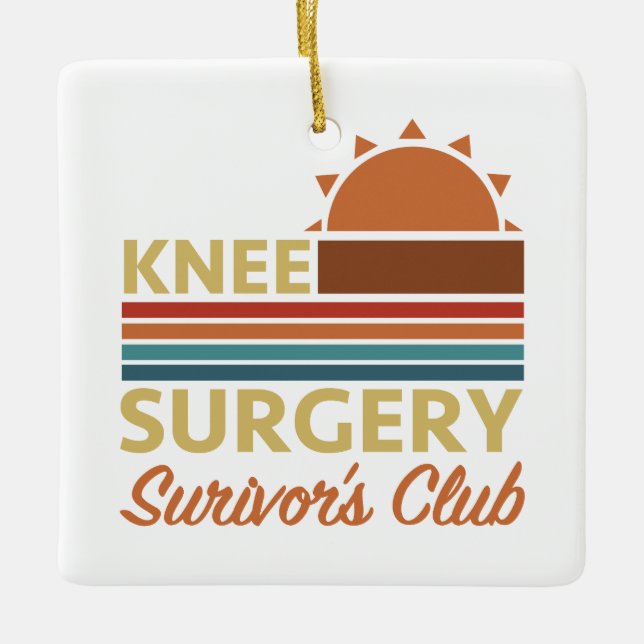 Knee Surgery Recovery Humor Julgransprydnad Keramik (Framsida)