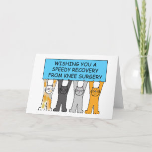 Knee Surgery Speedy Recovery Tecknad Cats Kort