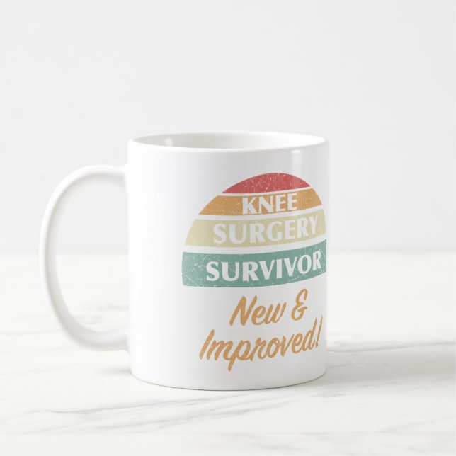 Knee Survivor Humor Kaffemugg (Vänster)