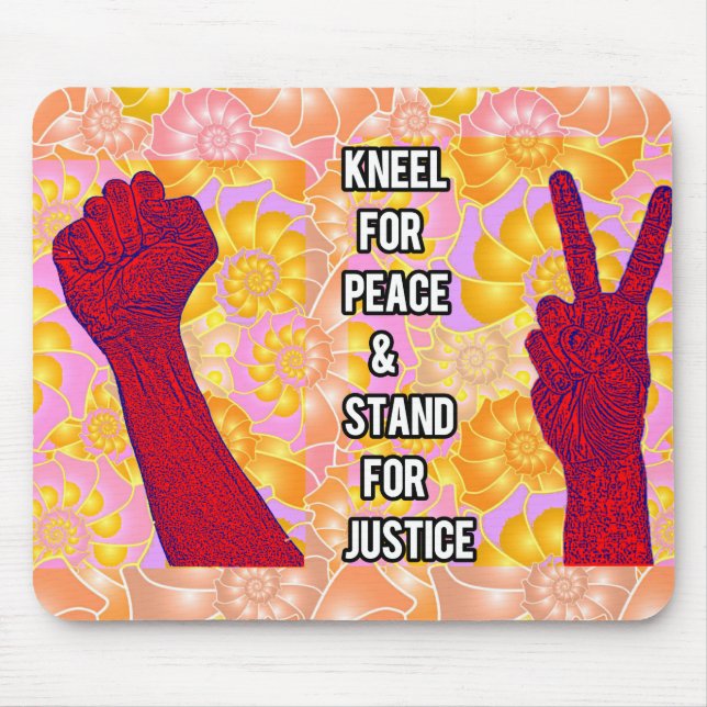 Kneel for Peace and stand for Justice (V2) Musmatta (Framsidan)
