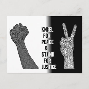 Kneel for Peace and stand for Justice Vykort