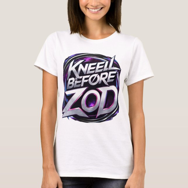 Kneel Före Zod - fet kommando T-Shirt (Framsida)