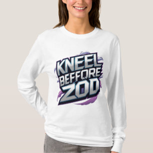 Kneel Före Zod T-Shirt - Fet Power Påstående