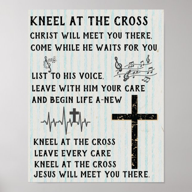 Kneel vid Kor - Christian Poster (Framsidan)