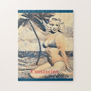 Kneeling Blonde Bikini Model Thunder_Cove Pussel