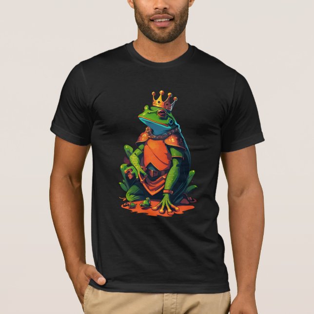 Kneeling Frog Kung Knight T Shirt (Framsida)