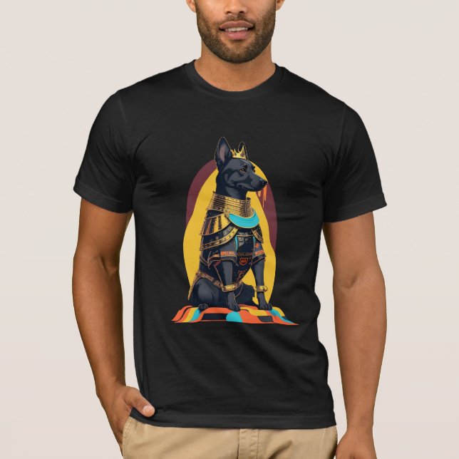 Kneeling Hund Kung Knight T Shirt (Framsida)