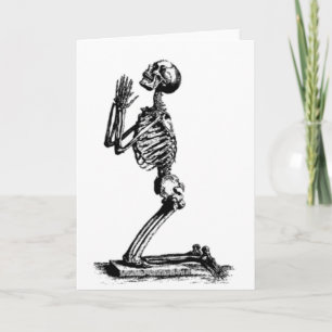 Kneeling Skeleton Kort