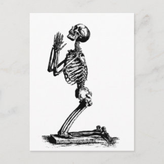 Kneeling Skeleton Vykort
