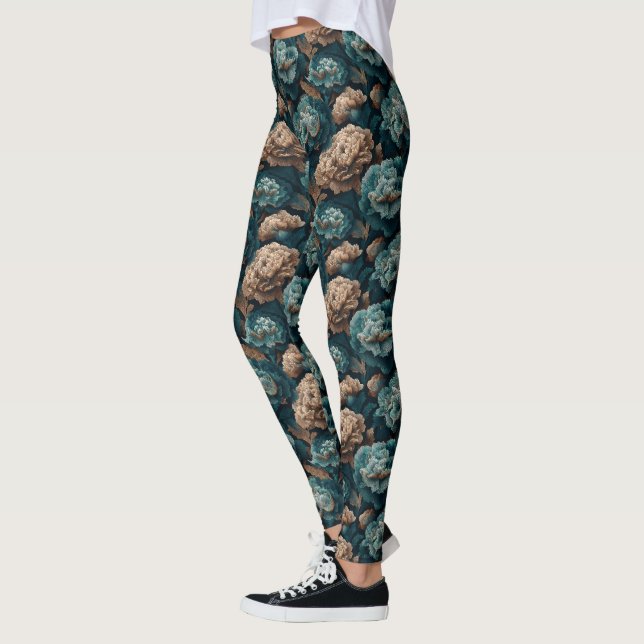 Knejlikningsblomma Träningskläder Knejlikningsacce Leggings (Vänster)