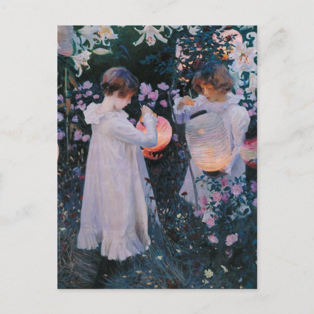 Knejp lilja lilja ros John Singer Sargent konst Vykort (Framsida)