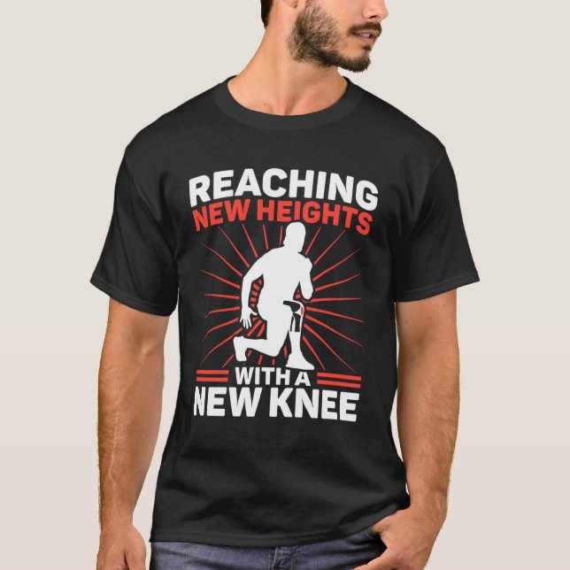 Knekirurgi som når New Heights TKR Knee Replace T Shirt (Framsida)