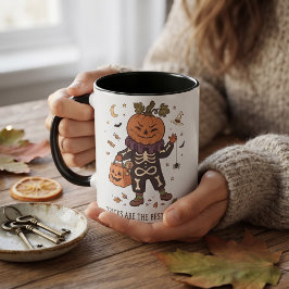 Knep Är De Bästa Gods Vintage Pumpa Skelett Mugg