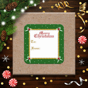 Knepig julklappsetikett klistermärke
