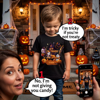 Knepigt eller Fördrag Söt Liten Halloween T-Shirt