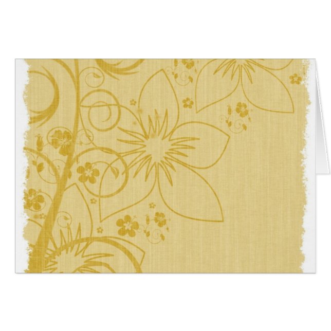 Knessformad blomma hälsningskort (Framsidan Horizontal)