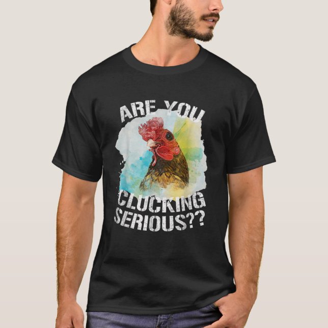 Knickar du på seriös, konstig Chicken Art Tupp? T Shirt (Framsida)