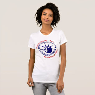 Knickerbocker blått- och vitlogotyp t shirt