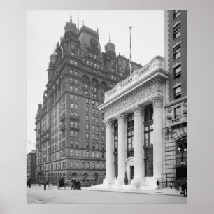 Knickerbocker Trust Byggnads & Waldorf Astoria Poster
