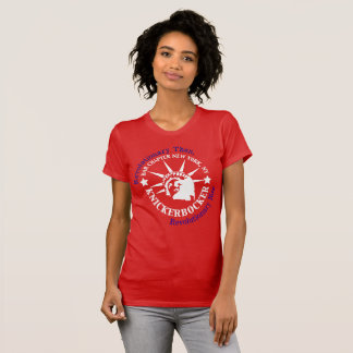 Knickerbocker vit- och blåttlogotyp t shirt