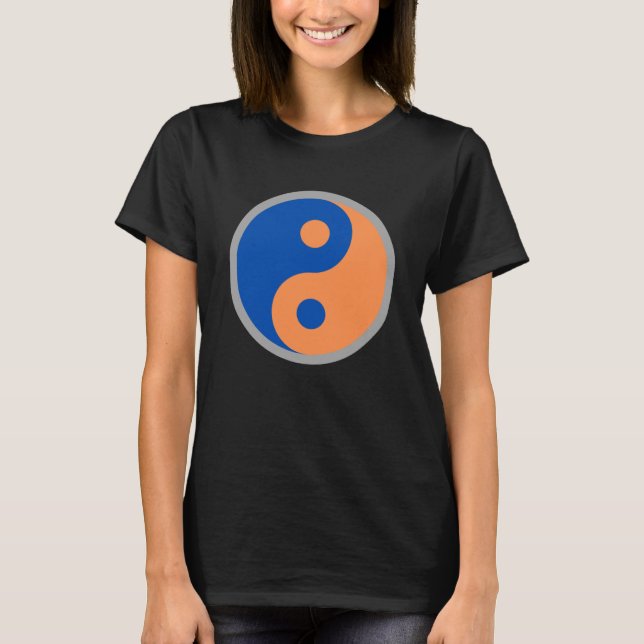Knicks Yin Yang Orange Yin Yang Go Knicks Orange a T Shirt (Framsida)