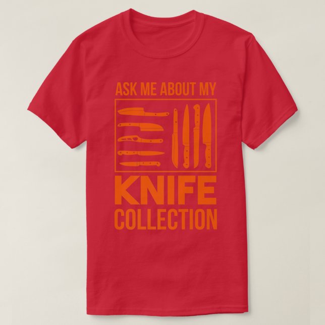 Knife Collection Throwing Knife Chefs & Kitchen Ch T Shirt (Design framsida)