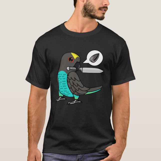 Knife Parrot Wants Seeds I Meyers Parrot T Shirt (Framsida)