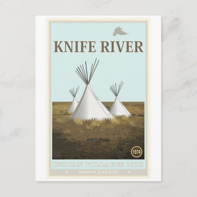 Knife River Indian Villages National Historic Site Vykort (Framsida)