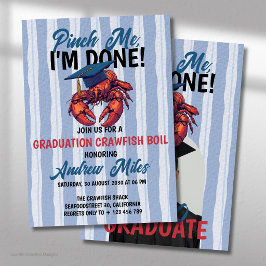 Kniff Mig, Jag Är Klar Graderingsfest Crawfish Kok Inbjudningar