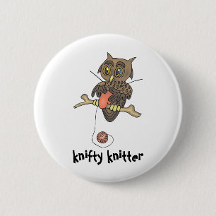 knifty knitter för uggla och för garn knapp
