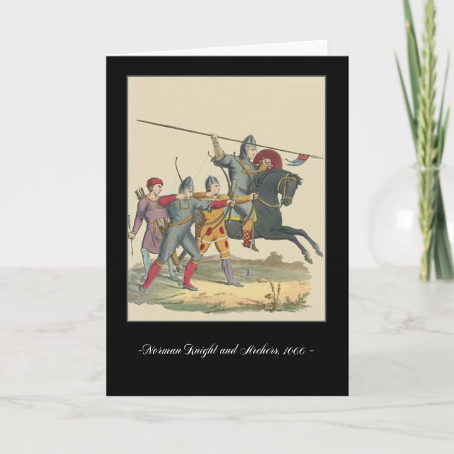 Knight and Armor Medieval Note Card, 1 066 Knight Kort (Framsida)