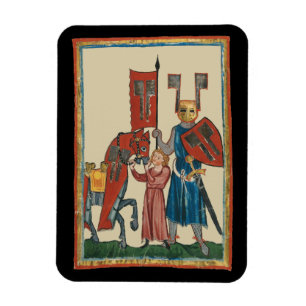 Knight and Squire, 14:e århundradets medeltida kon Magnet