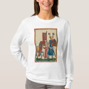 Knight and Squire, 14:e århundradets medeltida kon T Shirt