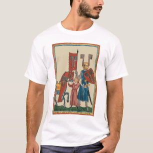 Knight and Squire, 14:e århundradets medeltida kon T Shirt