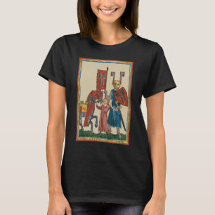 Knight and Squire, 14:e århundradets medeltida kon T Shirt