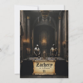 *~* Knight Armor AP88 Castle Medieval Birthday Inbjudningar