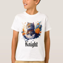 Knight Cat Heroic Warrior och ro-barn