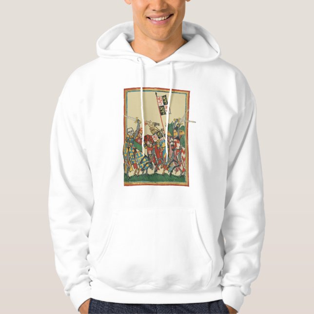 Knight Charging, 14:e århundradets Codex Manesse Hoodie (Framsida)