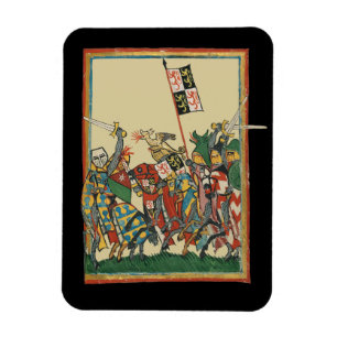 Knight Charging, 14:e århundradets Codex Manesse Magnet