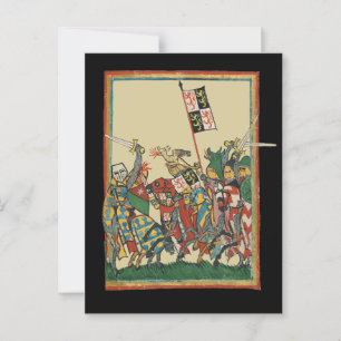 Knight Charging, 14:e århundradets Codex Manesse Vykort
