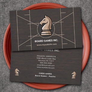 Knight Chess Biet - Board Games Visitkort