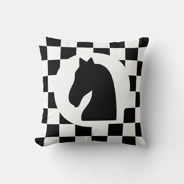Knight Chess Biet - Pillow - Chess ThLED Gift Kudde (Framsida)