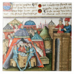 Knight Cifar Watches the Enemy Camp Play Chess  Kakelplatta<br><div class="desc">The Knight of Cifar refers to the Arthurian legends contained in the Book of the Grail. .Digital elaboration and collage by Bulgan Lumini based on miniatures of Arthurian Legends,  French Manuscripts 14th century</div>