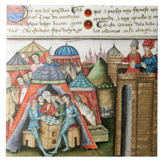 Knight Cifar Watches the Enemy Camp Play Chess  Kakelplatta