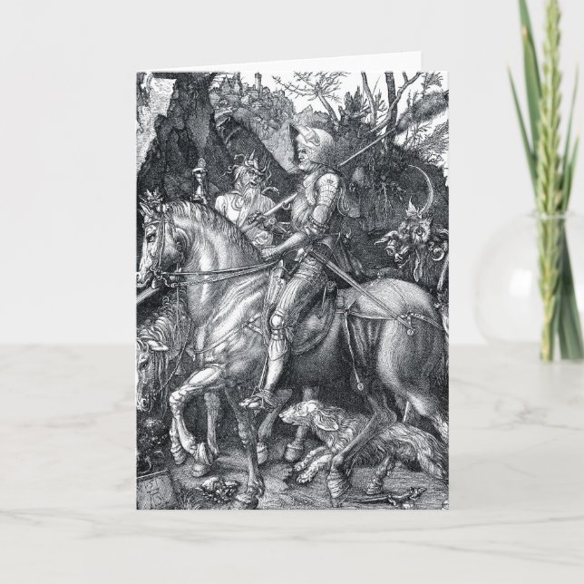 Knight, Death and Djävulen - Albrecht Dürer Kort (Framsida)